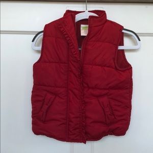 Size 3-4T Red ruffle vest